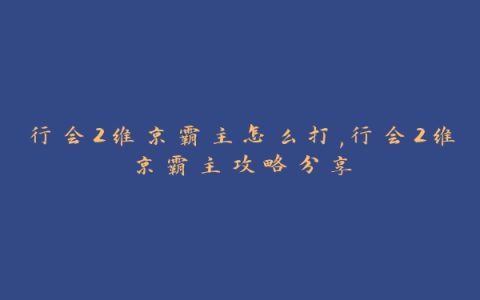 行会2维京霸主怎么打,行会2维京霸主攻略分享