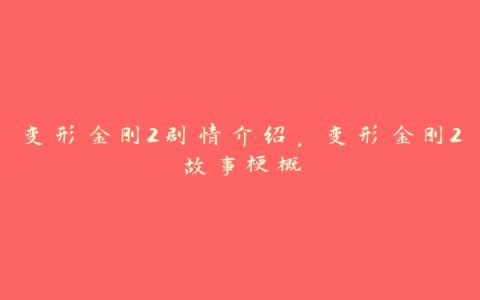 变形金刚2剧情介绍，变形金刚2故事梗概