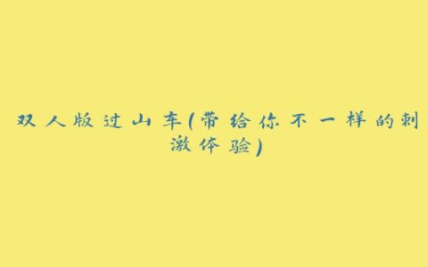 双人版过山车（带给你不一样的刺激体验）
