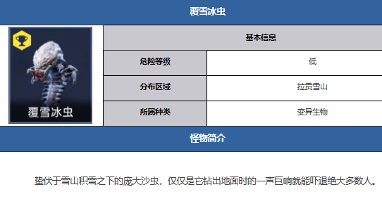 星球重启覆雪冰虫在哪，星球重启覆雪冰虫藏身之处